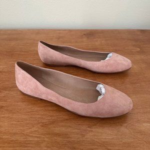 madewell ballet flat • pink clay suede • sz 9 • $98